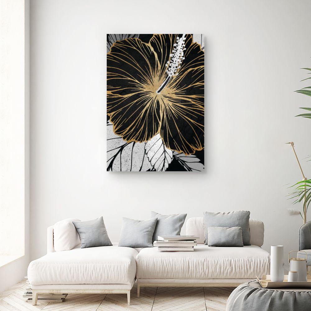 Tableau Fleur dorée