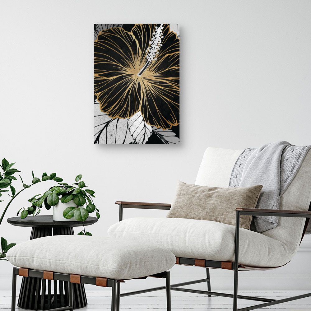 Tableau Fleur dorée