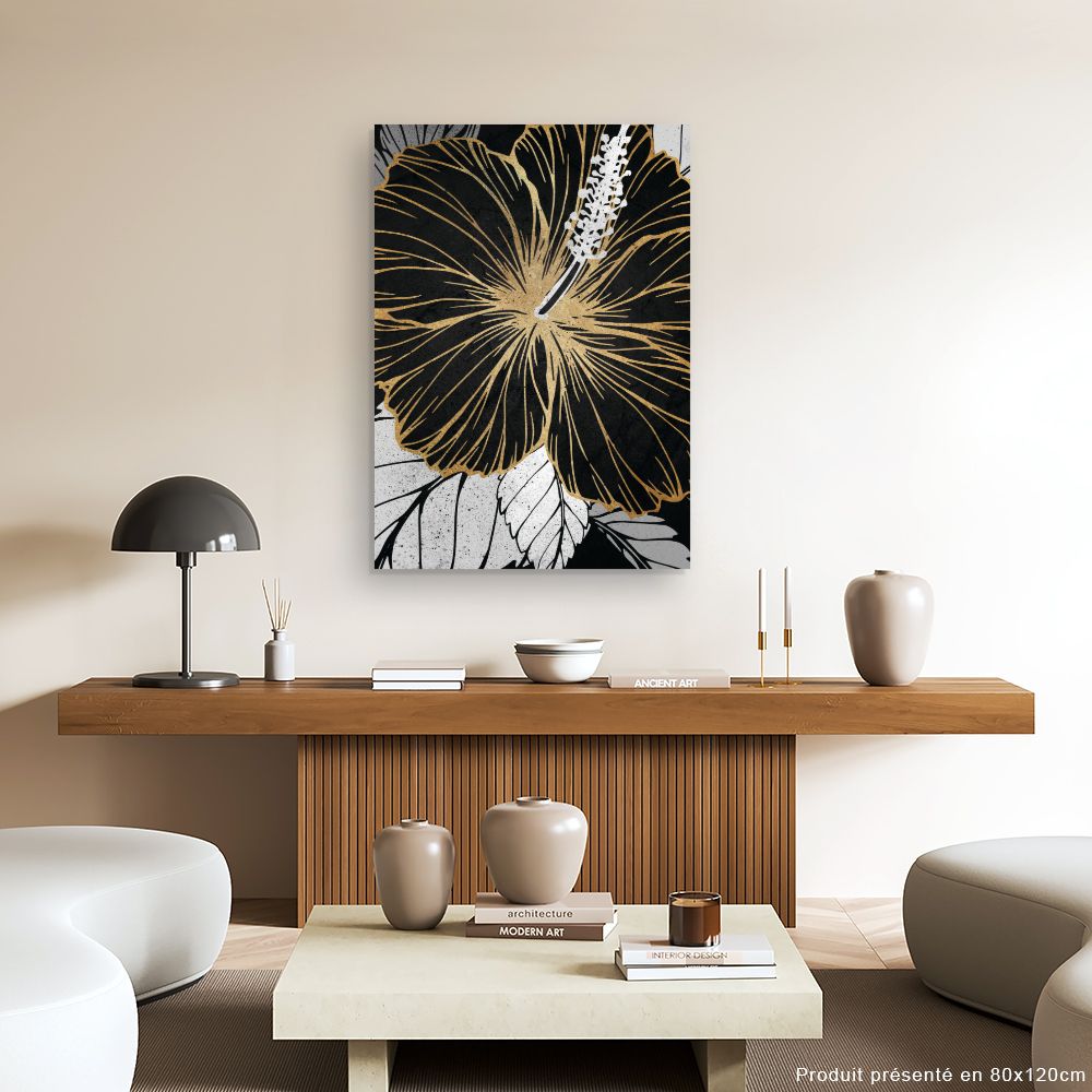 Tableau Fleur dorée