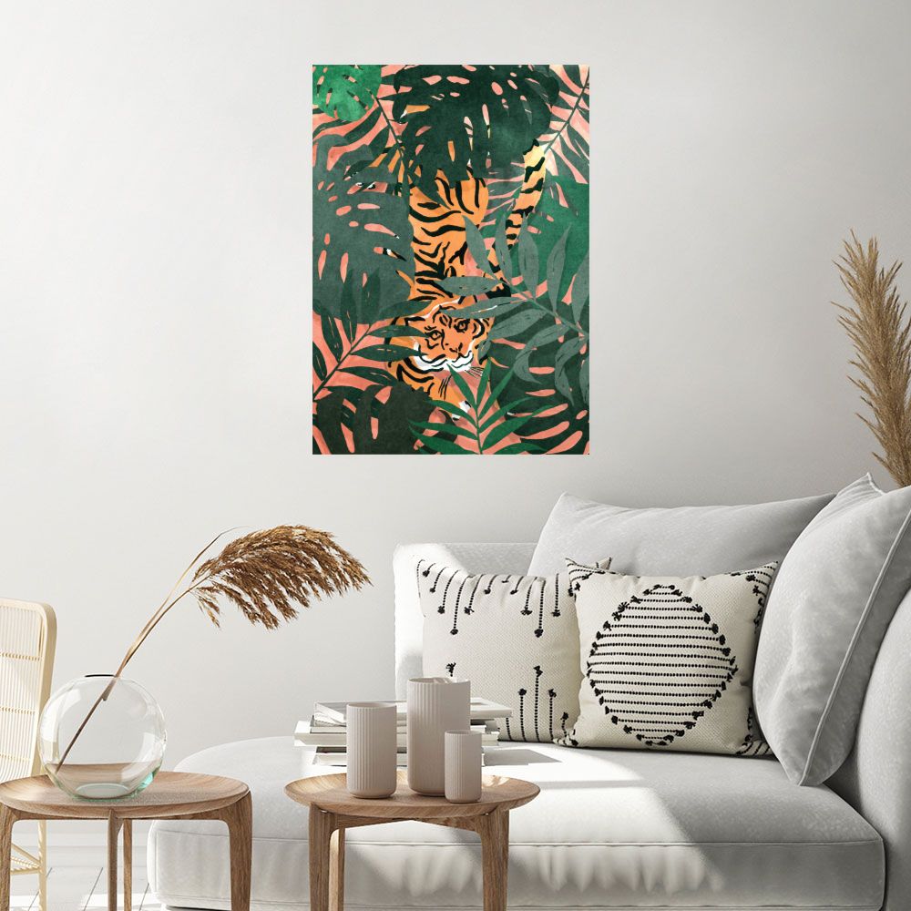 Affiche Tigre caché jungle