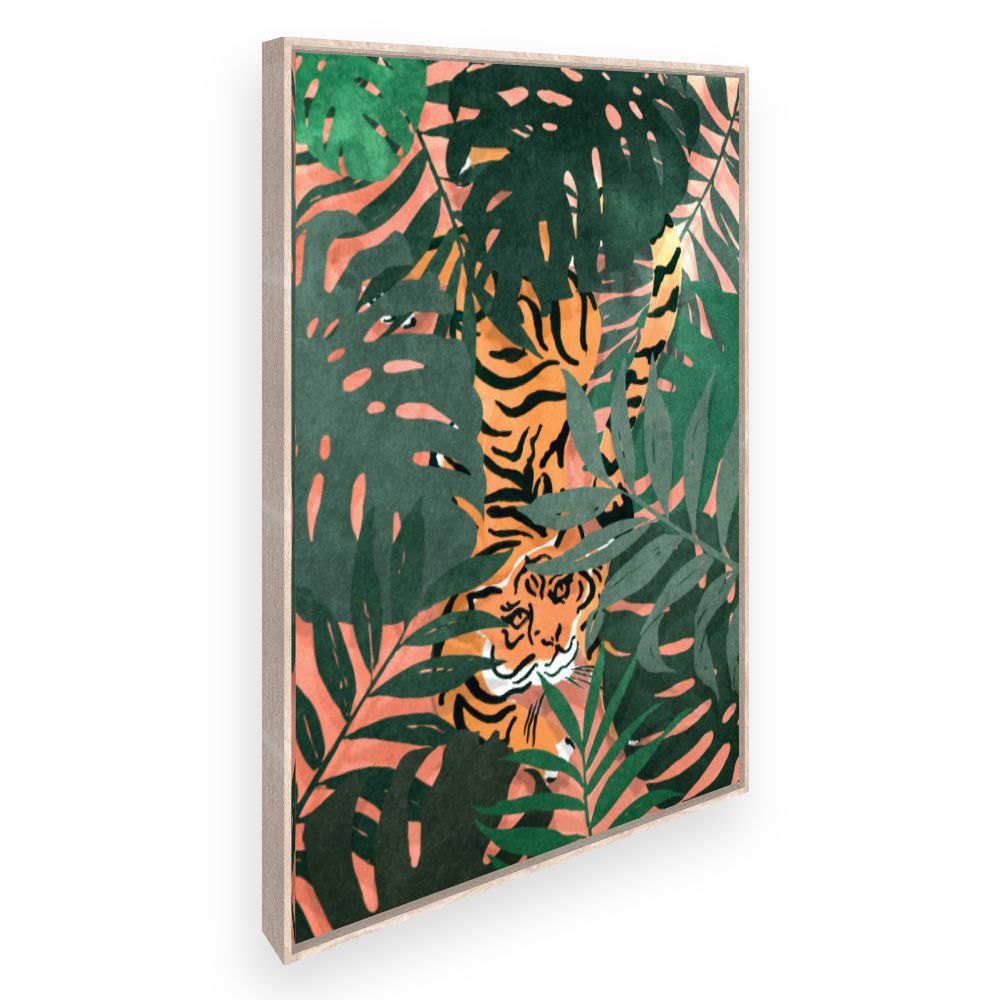 Toile Tigre caché jungle