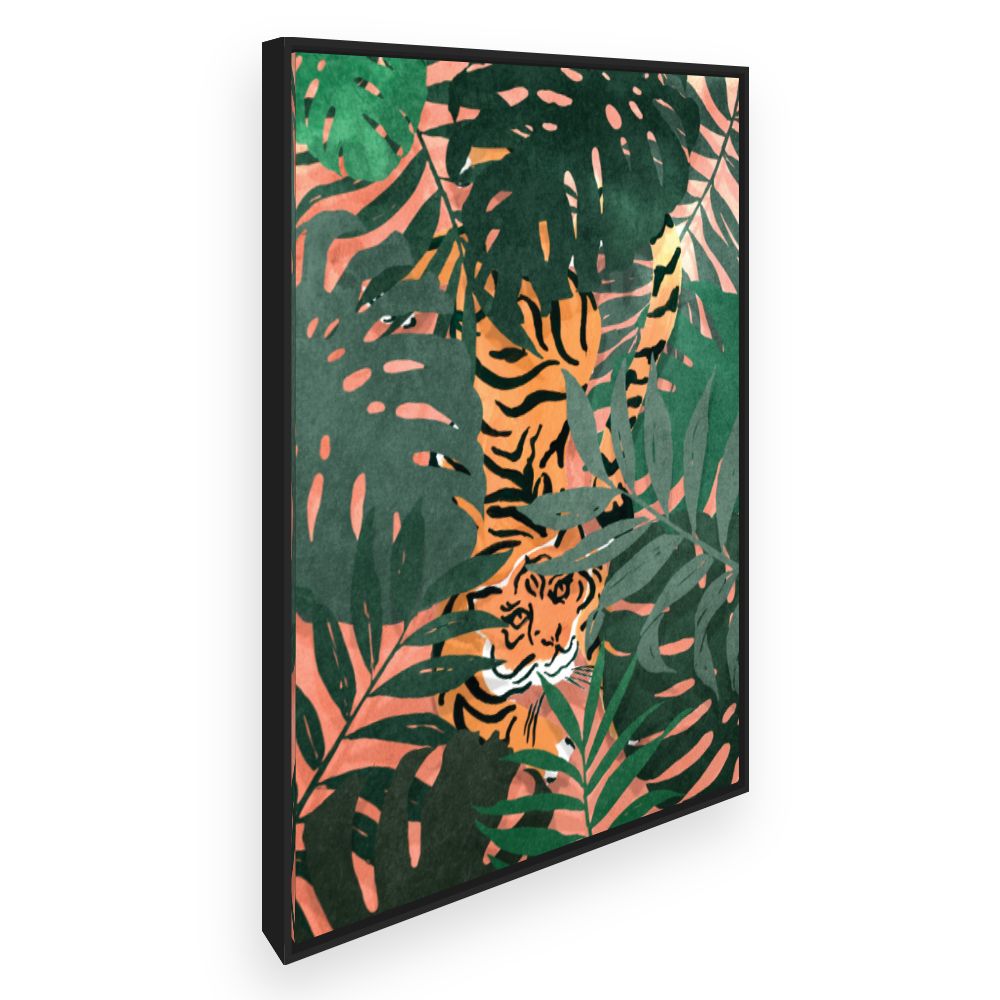 Toile Tigre caché jungle
