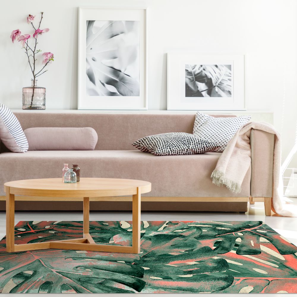Tapis n°145 Feuillage exotique vibrant