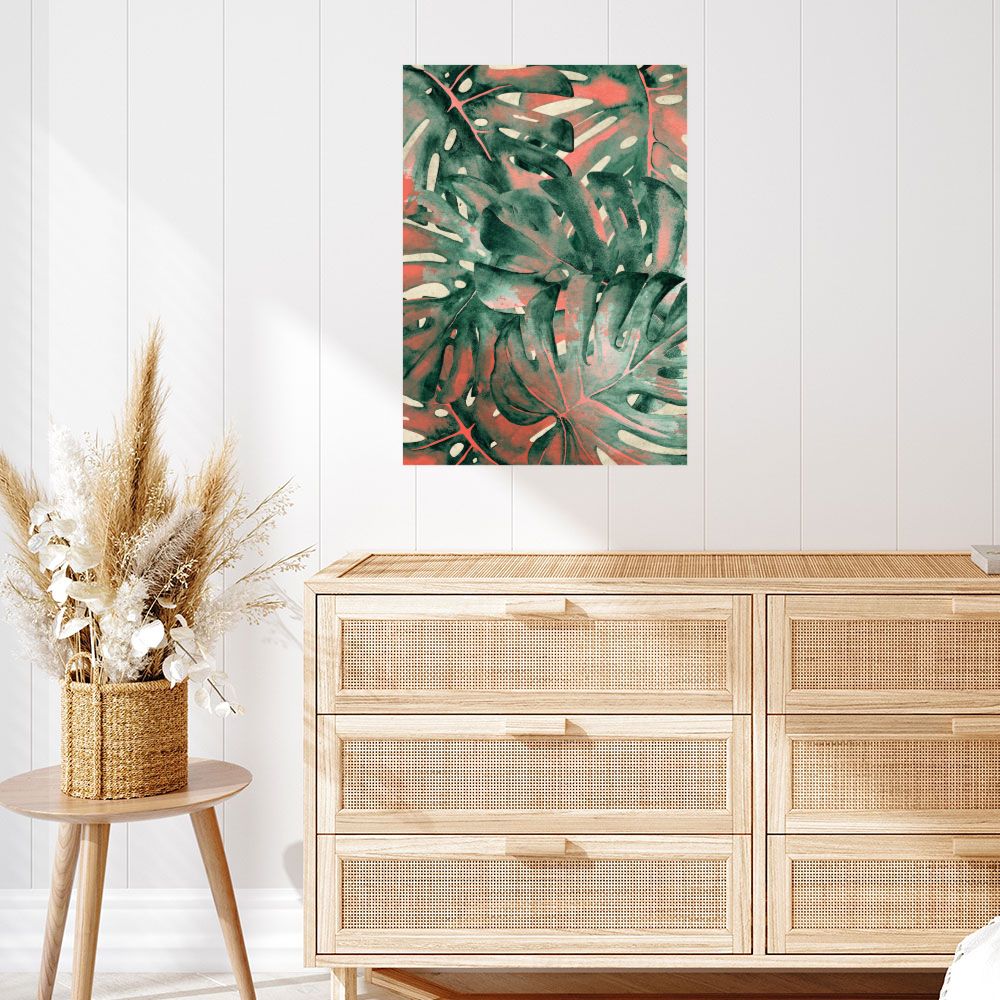 Affiche Feuillage exotique vibrant