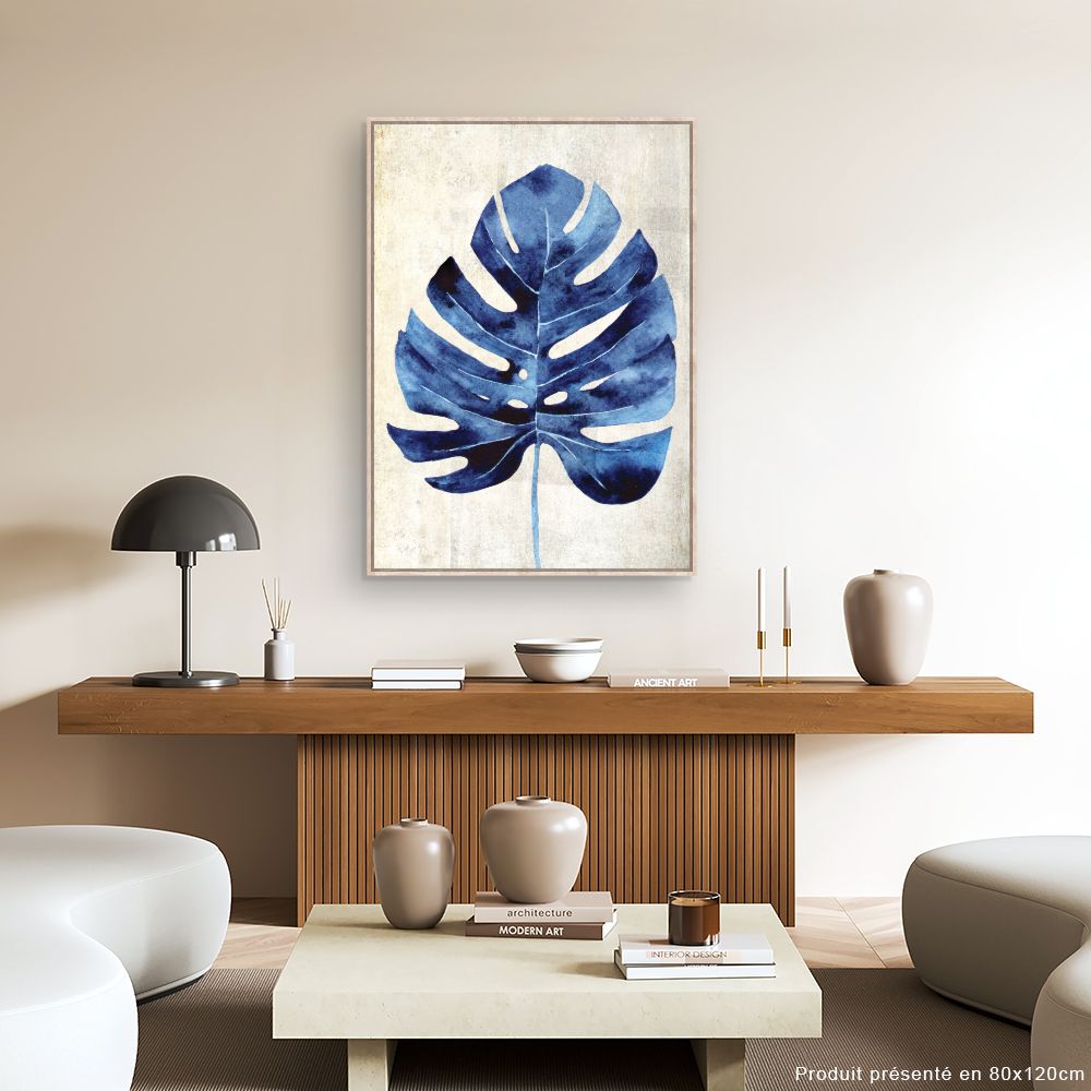 Tableau Feuille aquarelle exotique