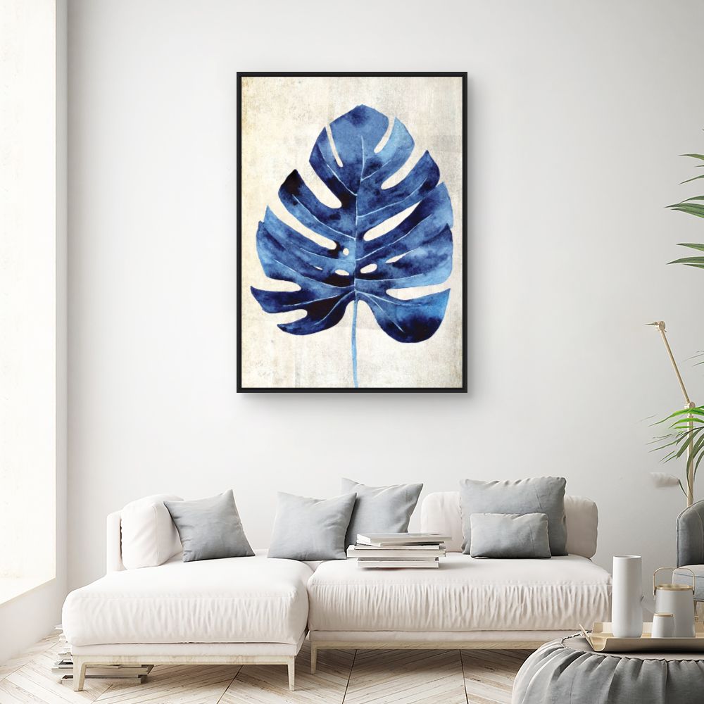 Tableau Feuille aquarelle exotique