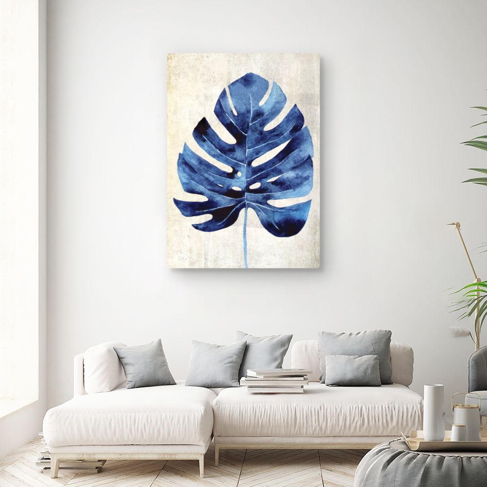 Tableau Feuille aquarelle exotique