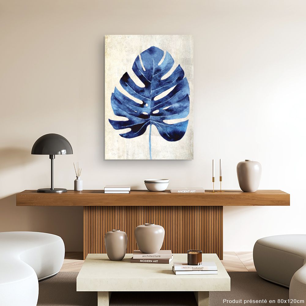 Tableau Feuille aquarelle exotique