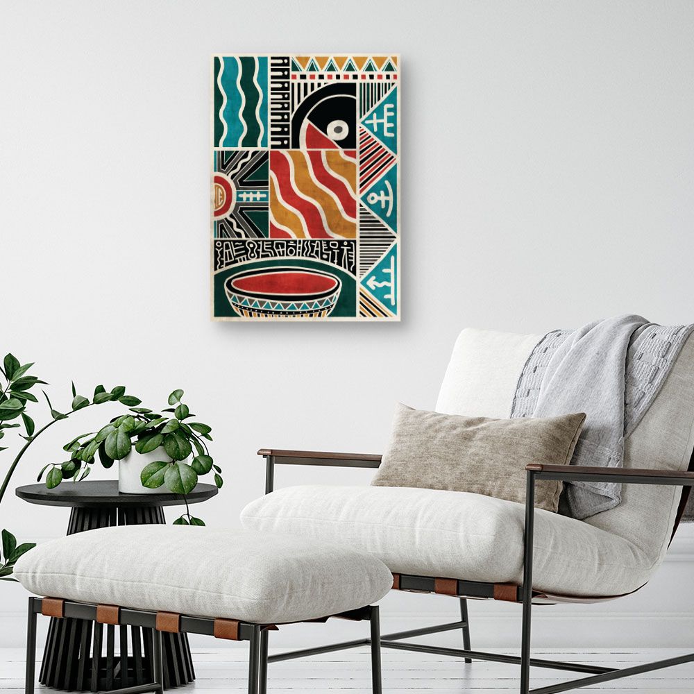 Tableau Motifs ethniques vibrants