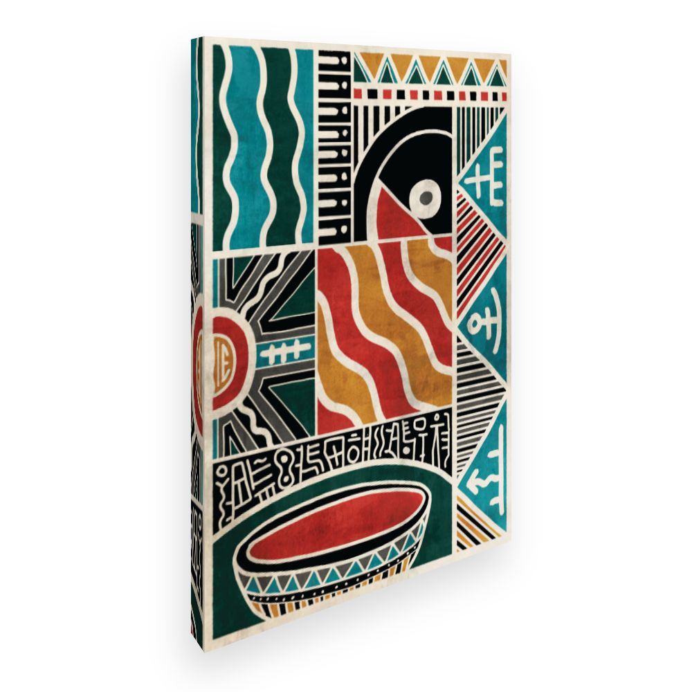 Toile Motifs ethniques vibrants