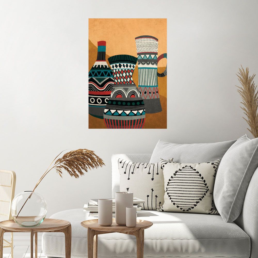 Affiche Vases ethniques charmants