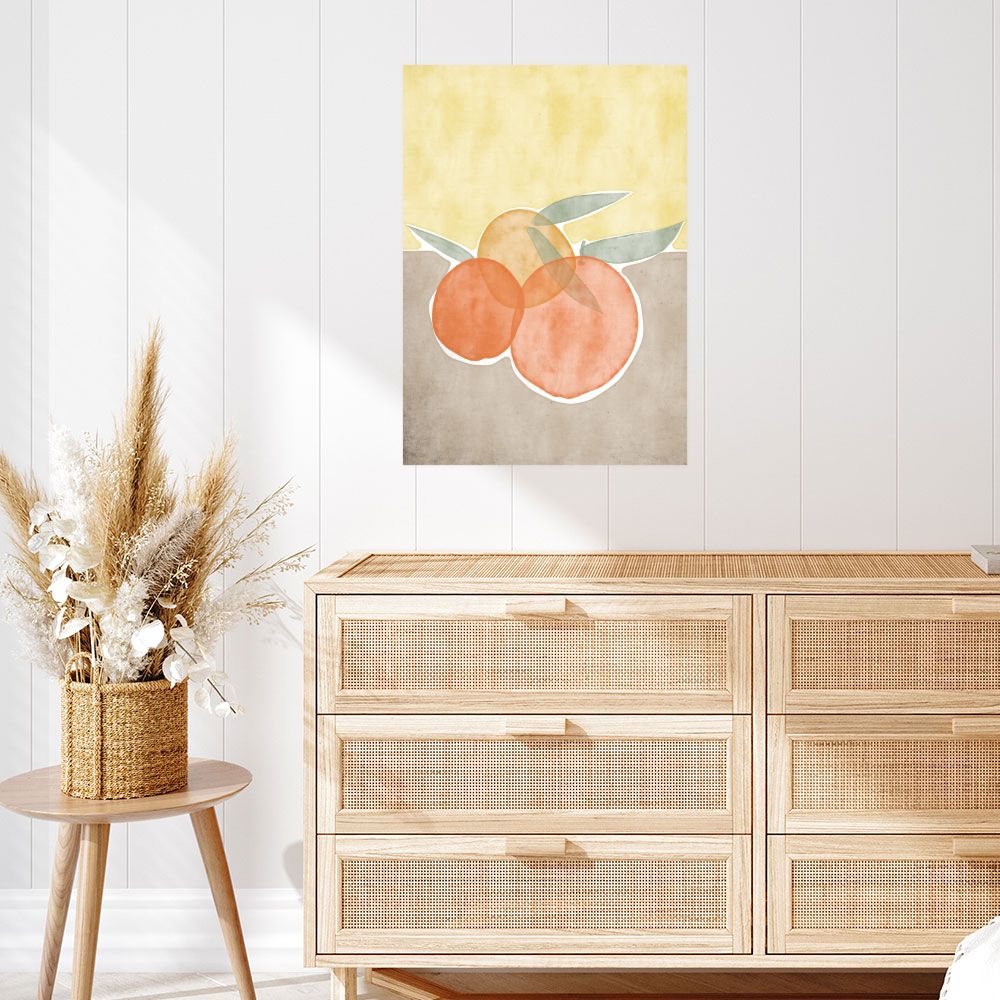 Affiche Oranges abstraites