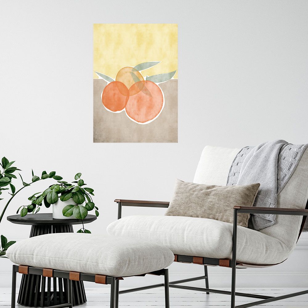 Affiche Oranges abstraites