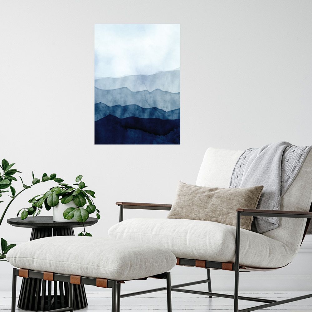 Affiche Montagnes en aquarelle