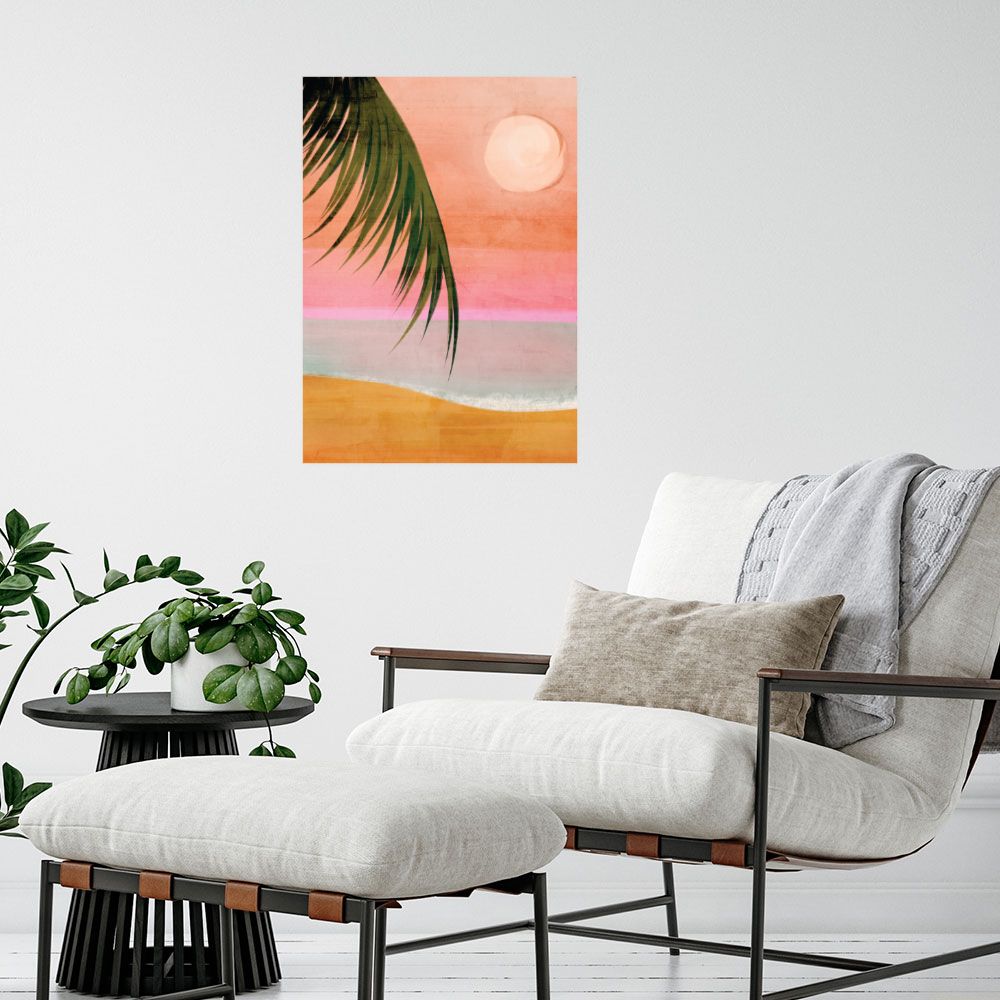 Affiche Coucher de soleil tropical