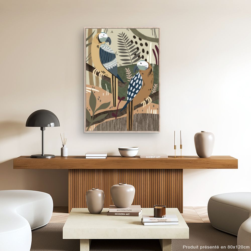 Tableau Perroquets exotiques
