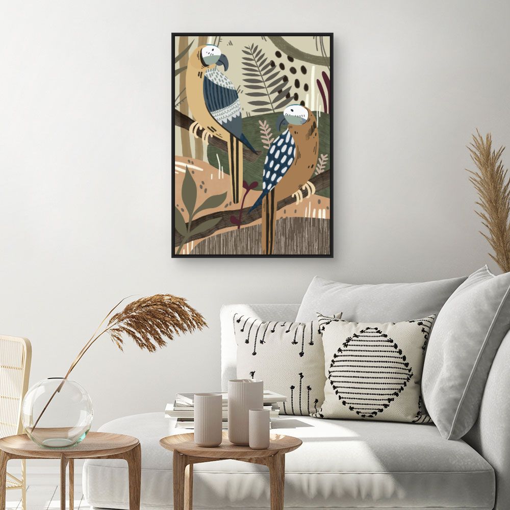 Tableau Perroquets exotiques