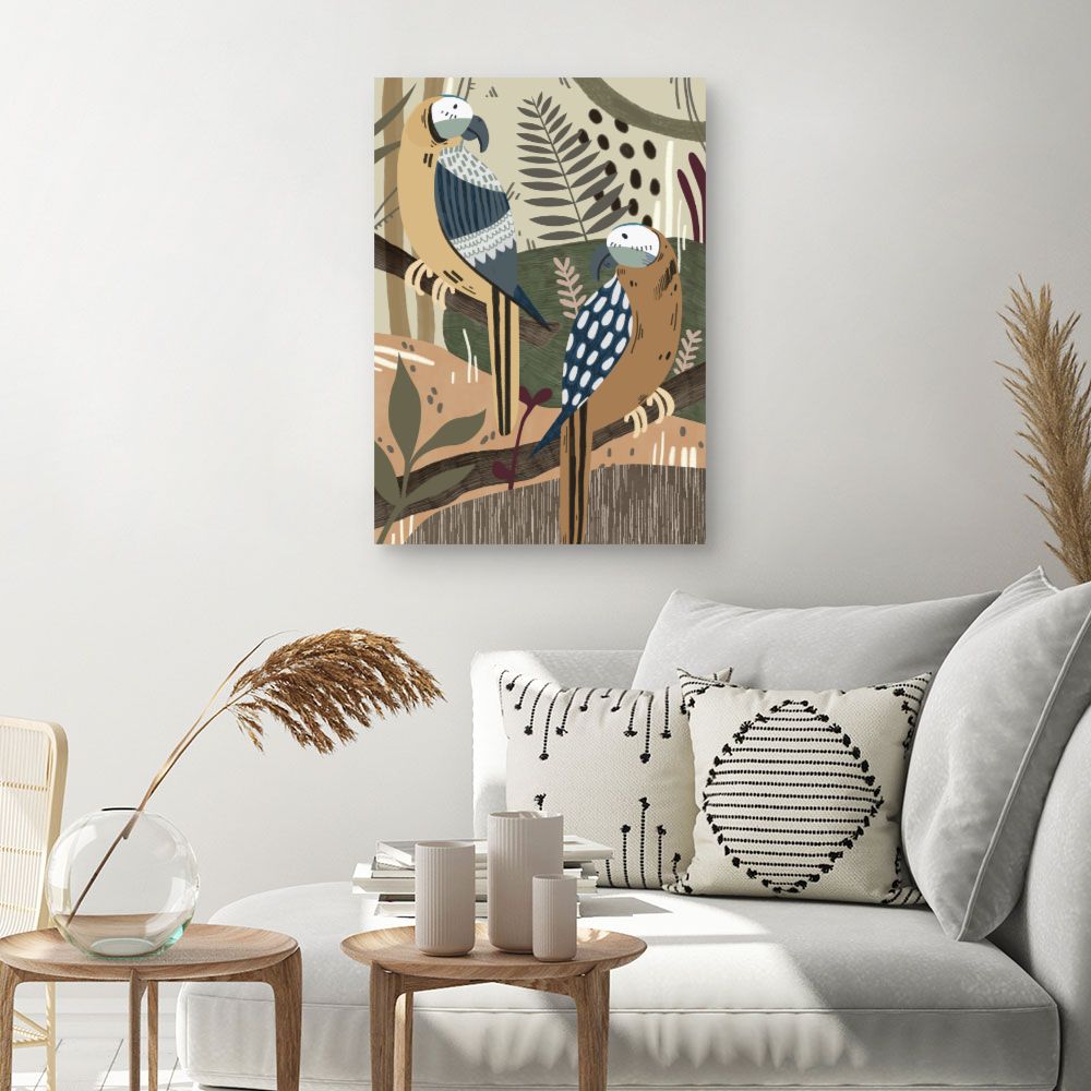 Tableau Perroquets exotiques