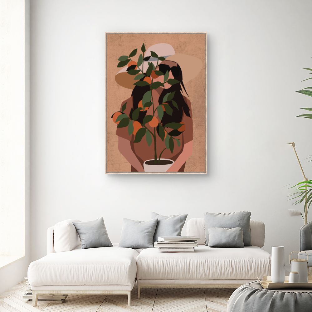 Tableau Femme et oranger