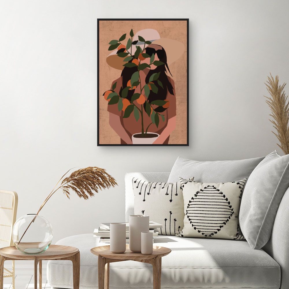 Tableau Femme et oranger