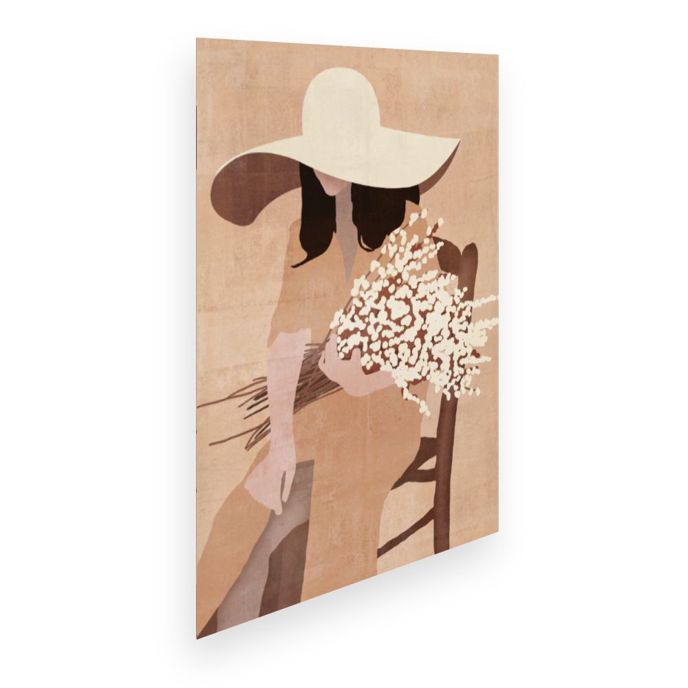 Affiche Silhouette élégante florale