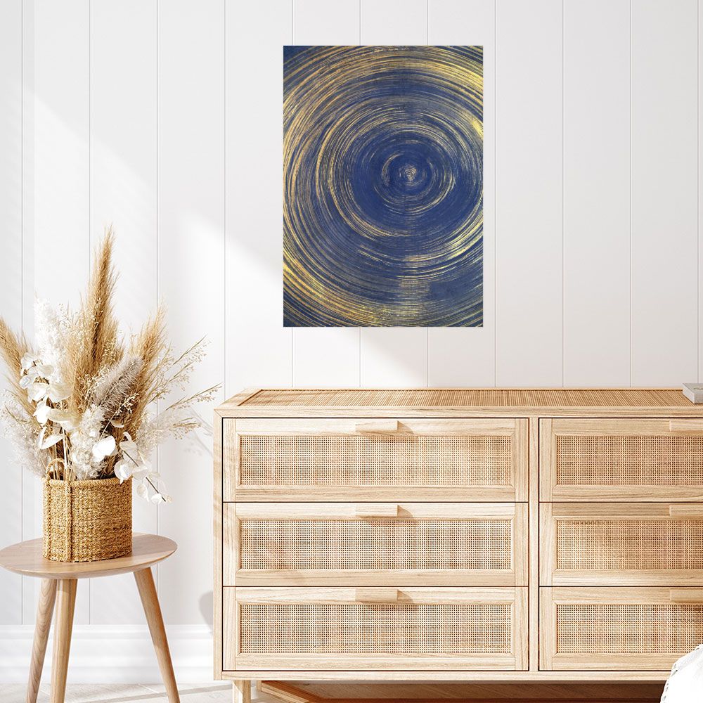 Affiche Cercle doré hypnotique