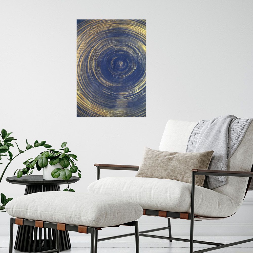 Affiche Cercle doré hypnotique