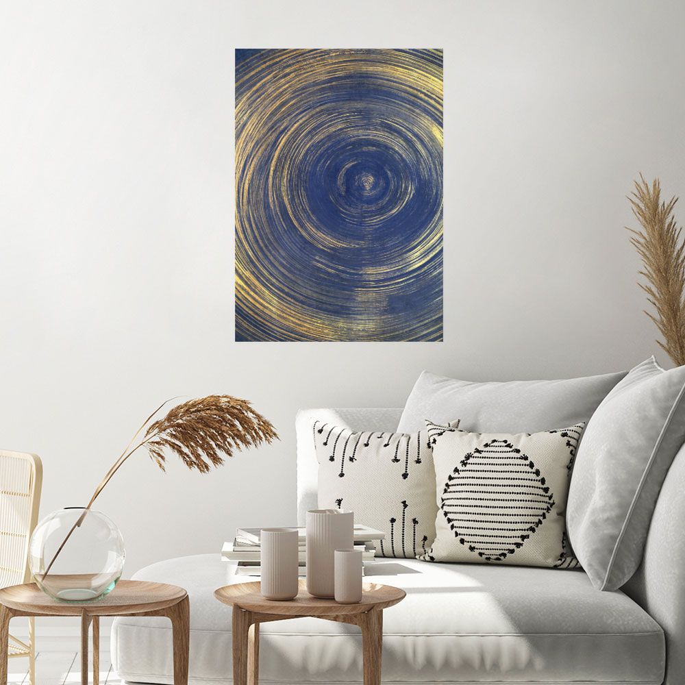 Affiche Cercle doré hypnotique