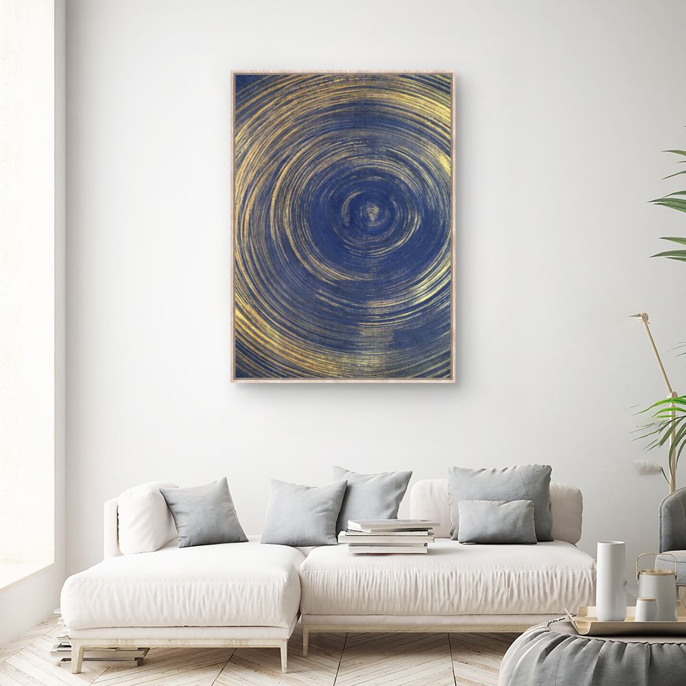 Tableau Cercles dorés hypnotiques