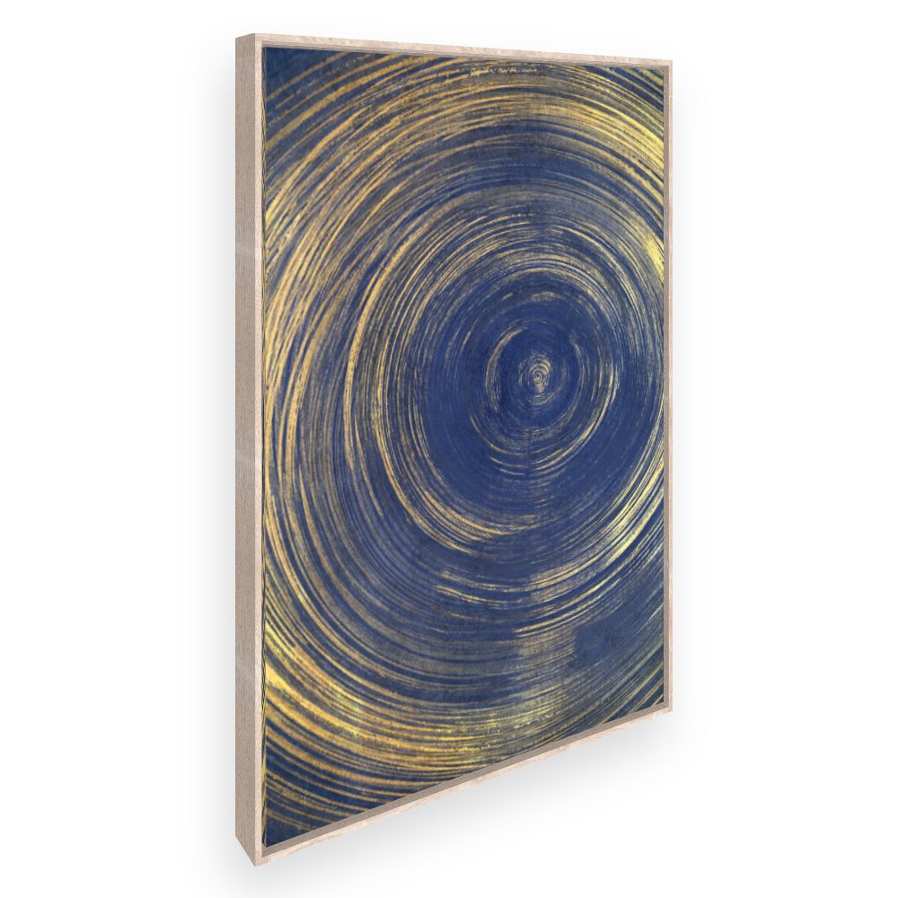 Toile Cercles dorés hypnotiques