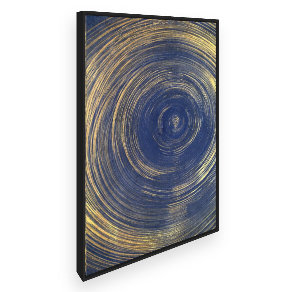 Toile Cercles dorés hypnotiques