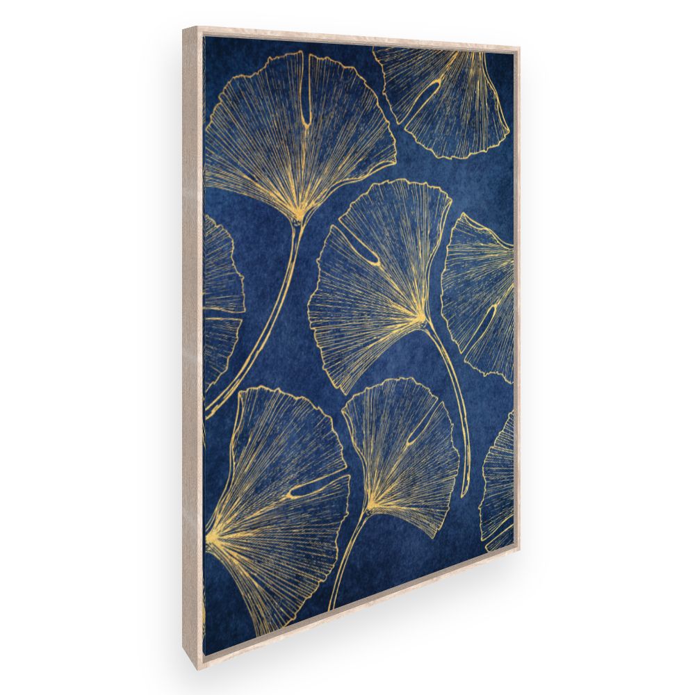 Toile Feuilles dorées élégantes
