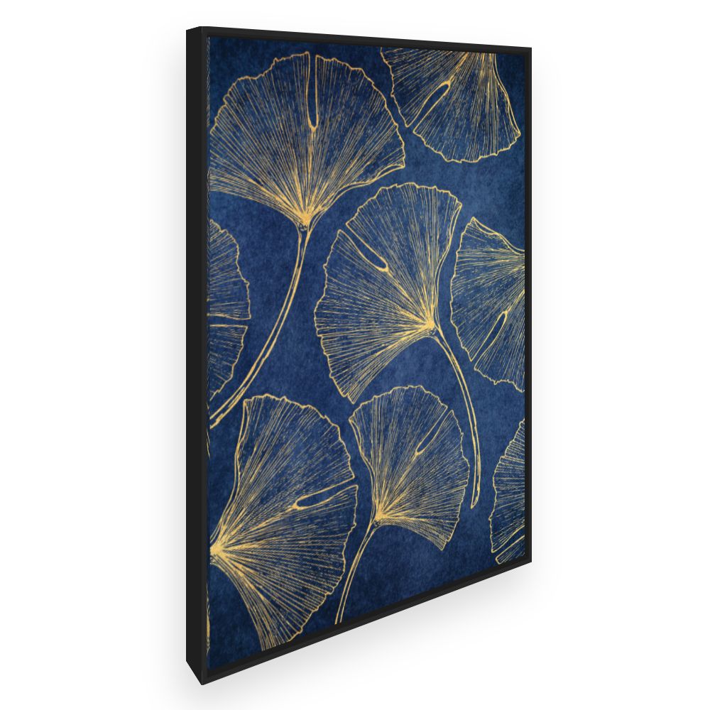 Toile Feuilles dorées élégantes