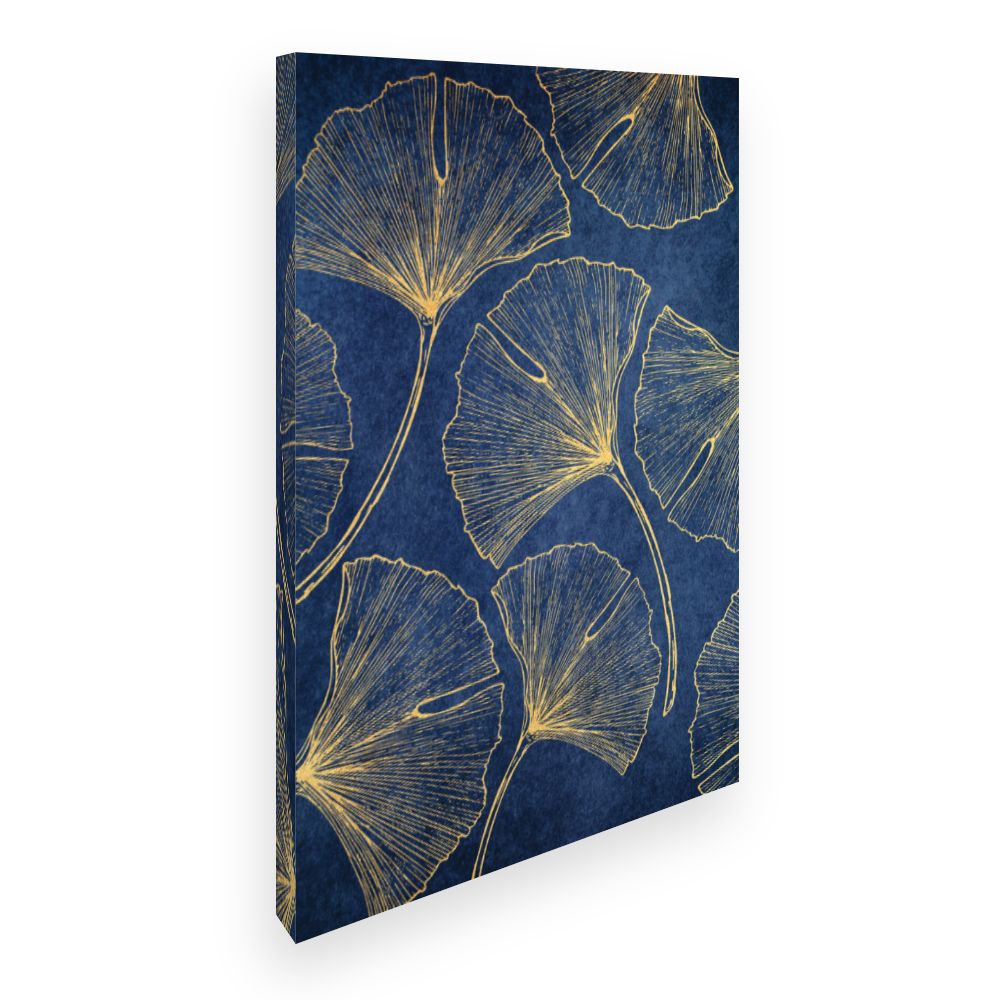 Toile Feuilles dorées élégantes