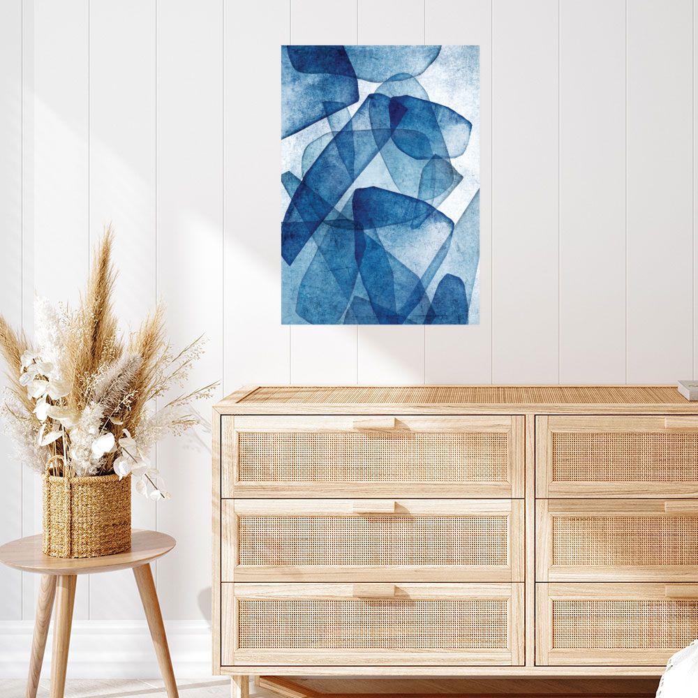 Affiche Formes éthérées bleues