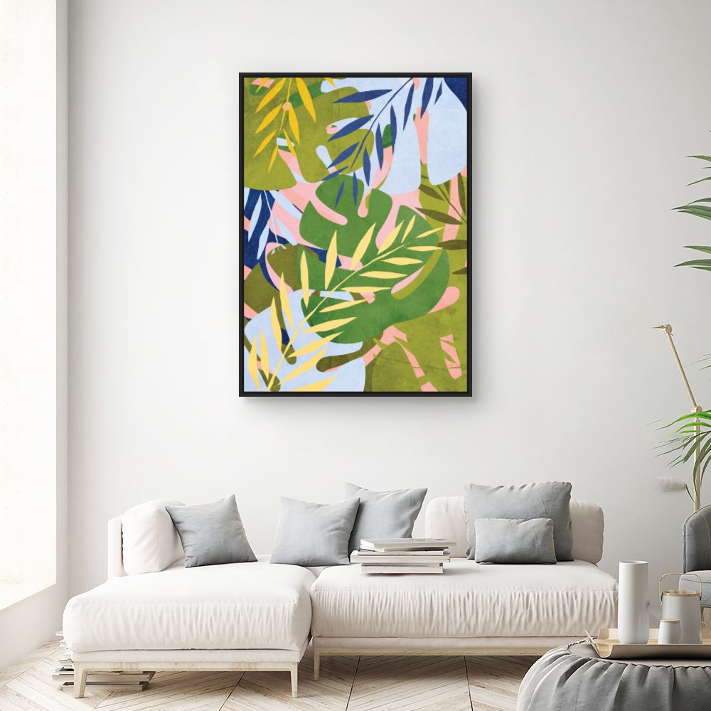 Tableau Feuillage tropical vibrant