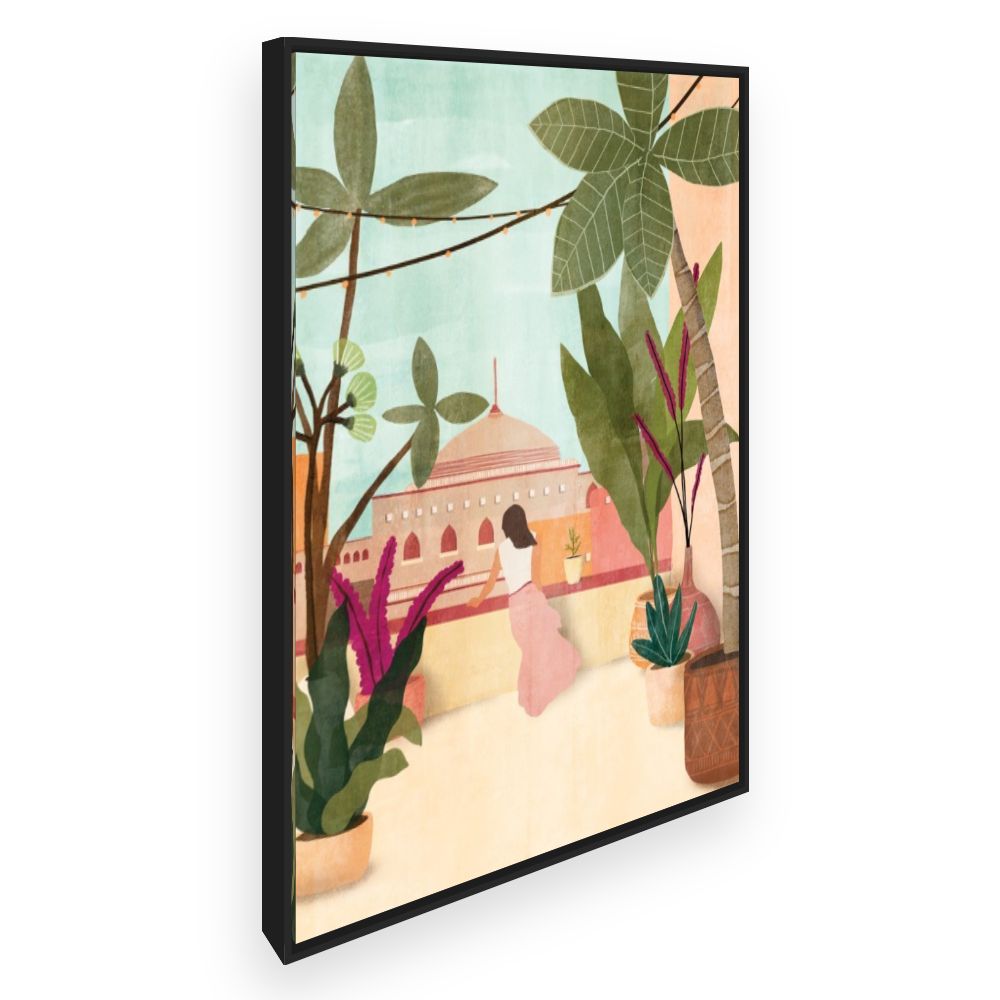 Toile Terrasse exotique
