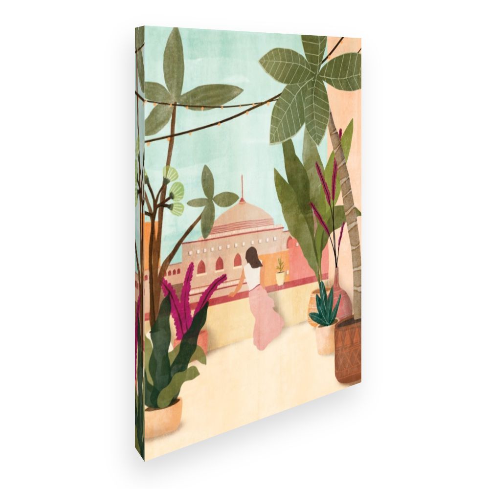 Toile Terrasse exotique