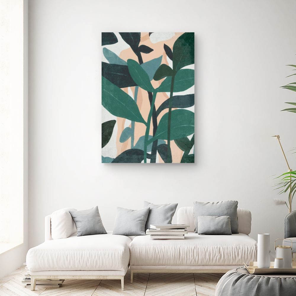 Tableau Feuillage abstrait luxuriant