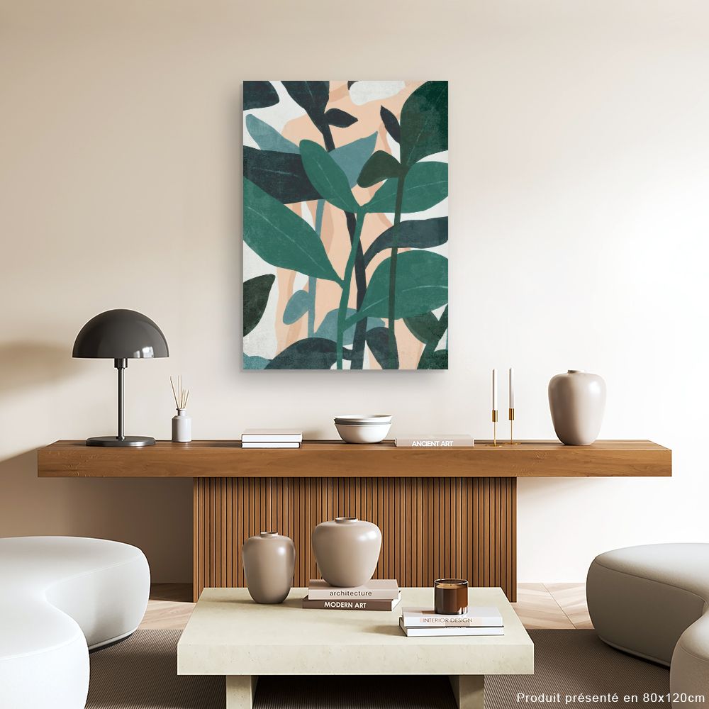 Tableau Feuillage abstrait luxuriant