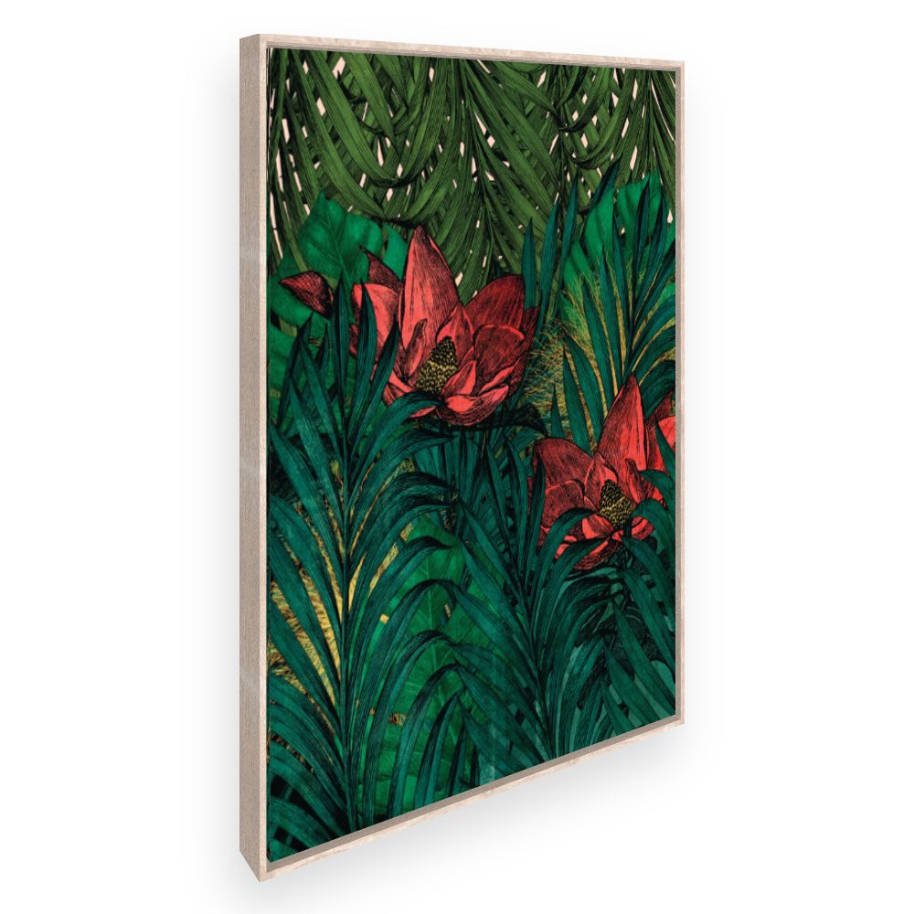 Toile Fleurs exotiques luxuriantes