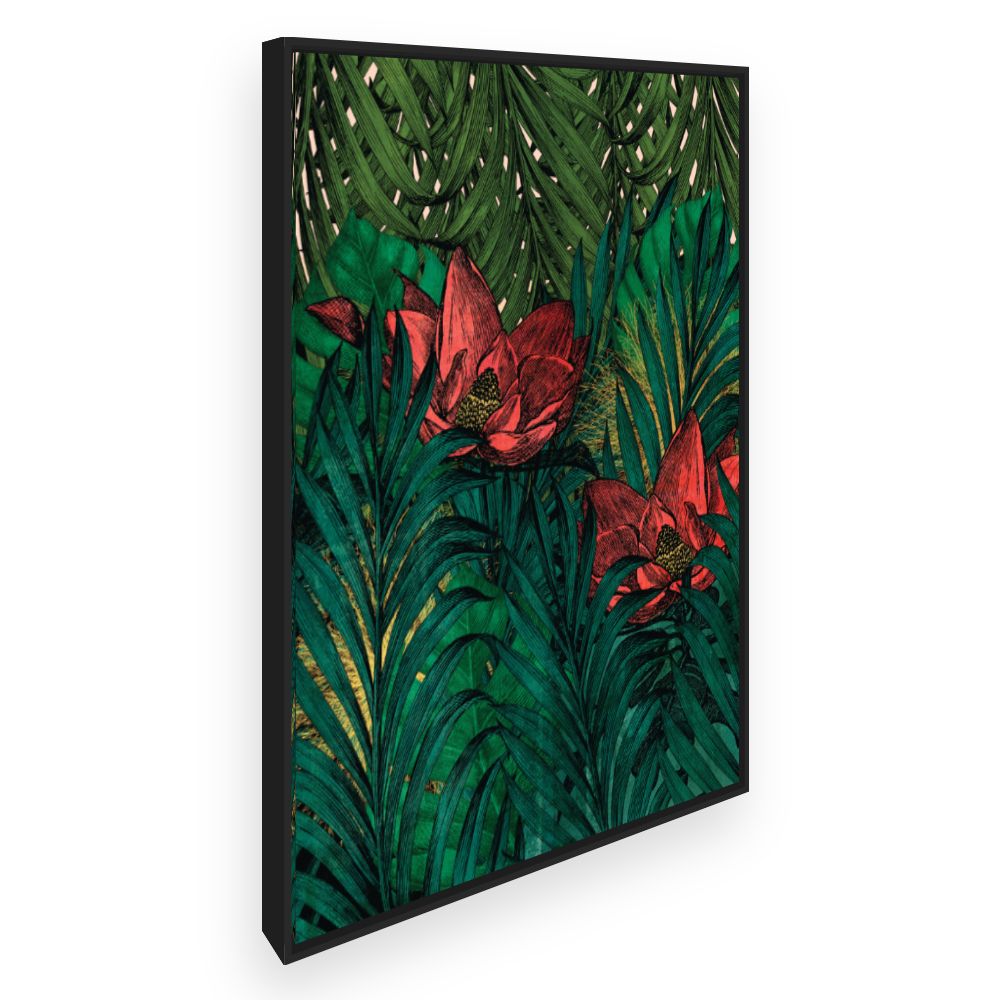 Toile Fleurs exotiques luxuriantes