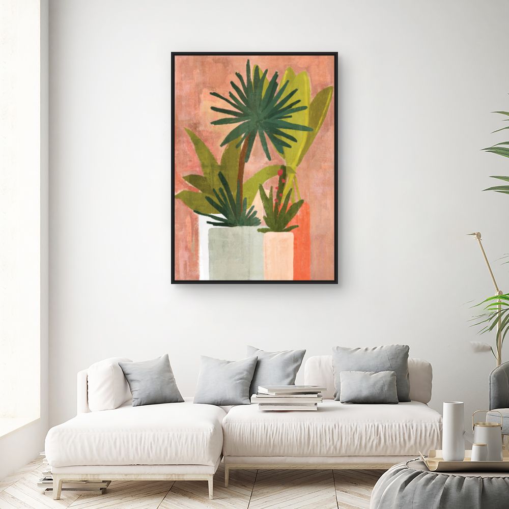 Tableau Plantes exotiques stylisées
