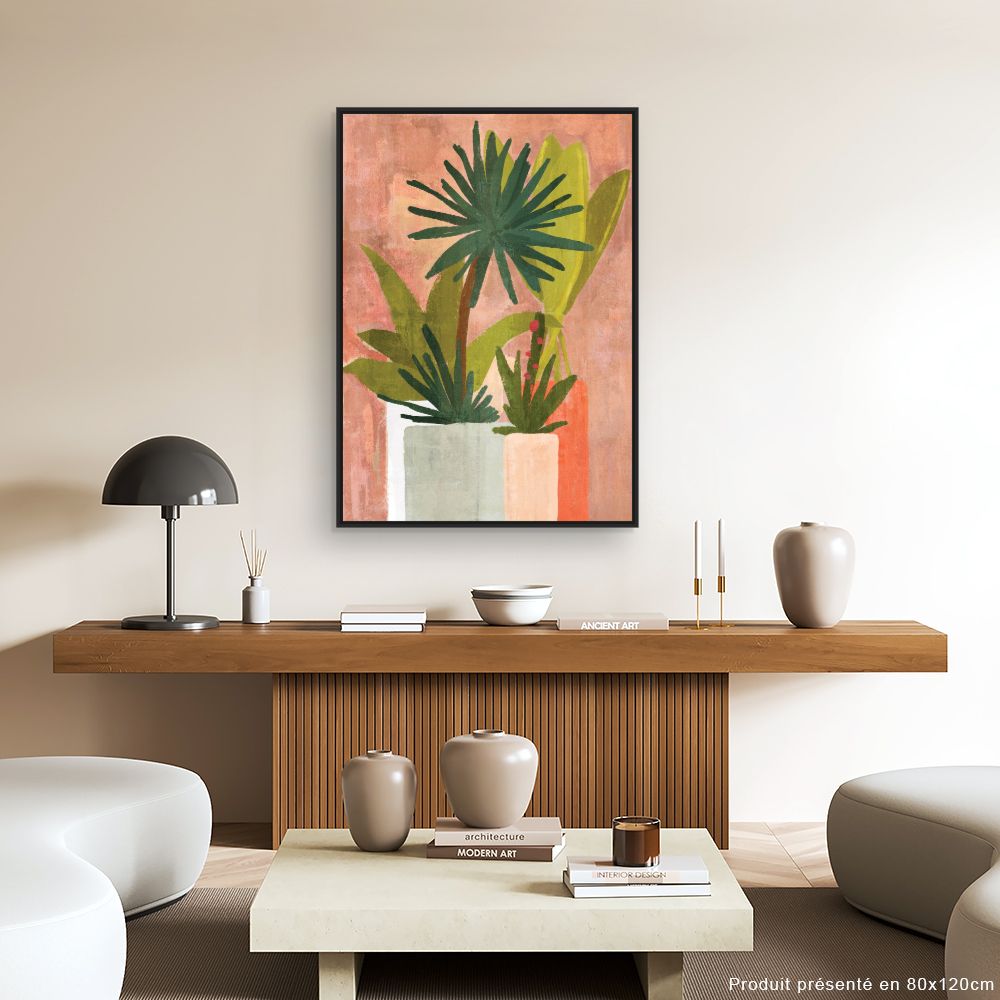 Tableau Plantes exotiques stylisées