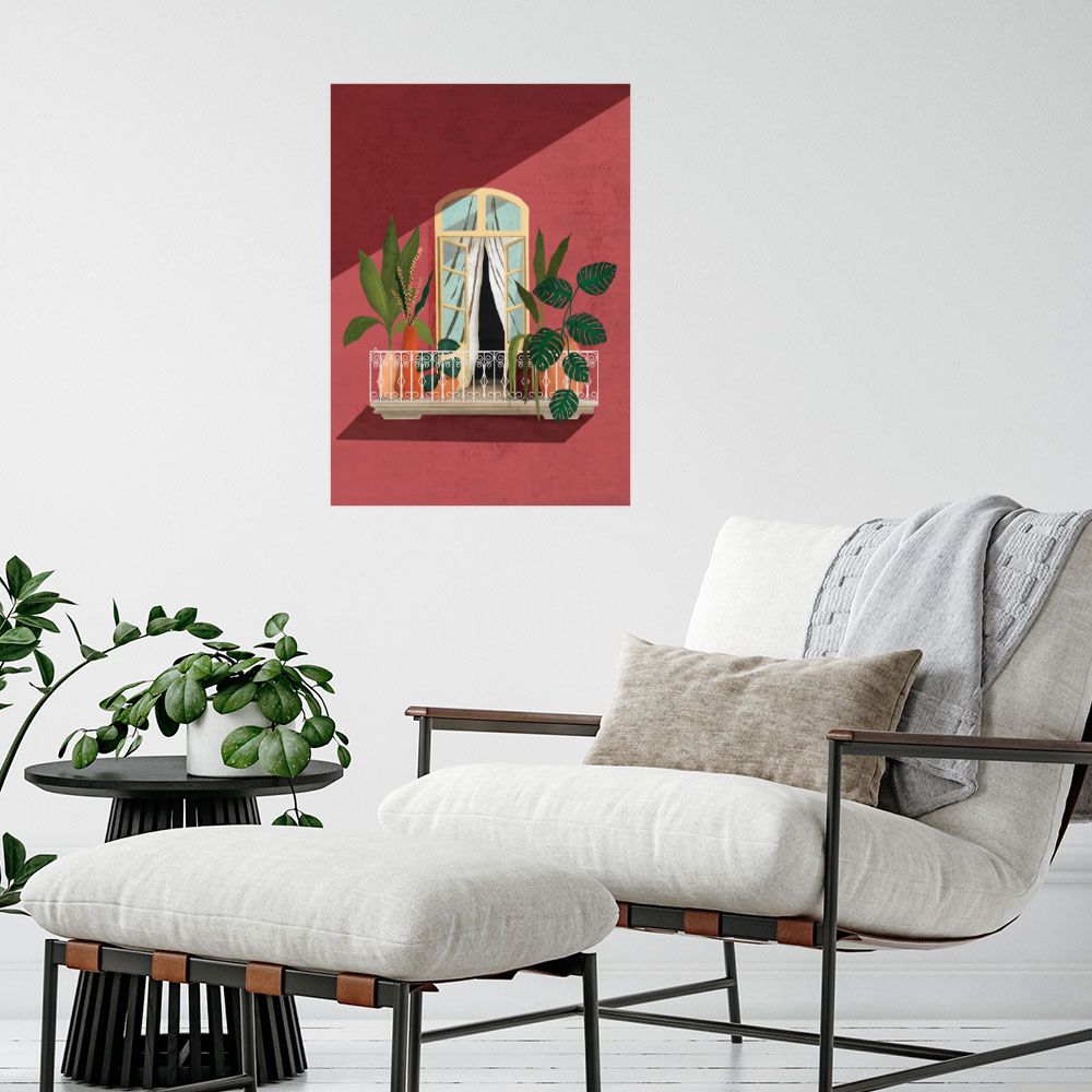 Affiche Balcon végétal vibrant