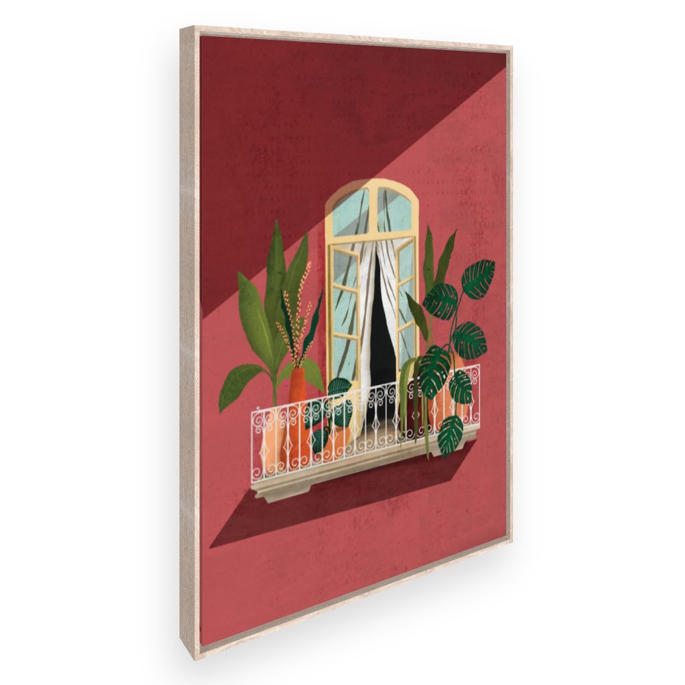 Toile Balcon fleuri