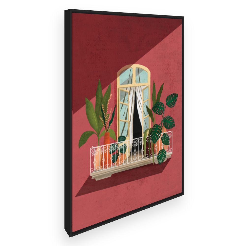 Toile Balcon fleuri
