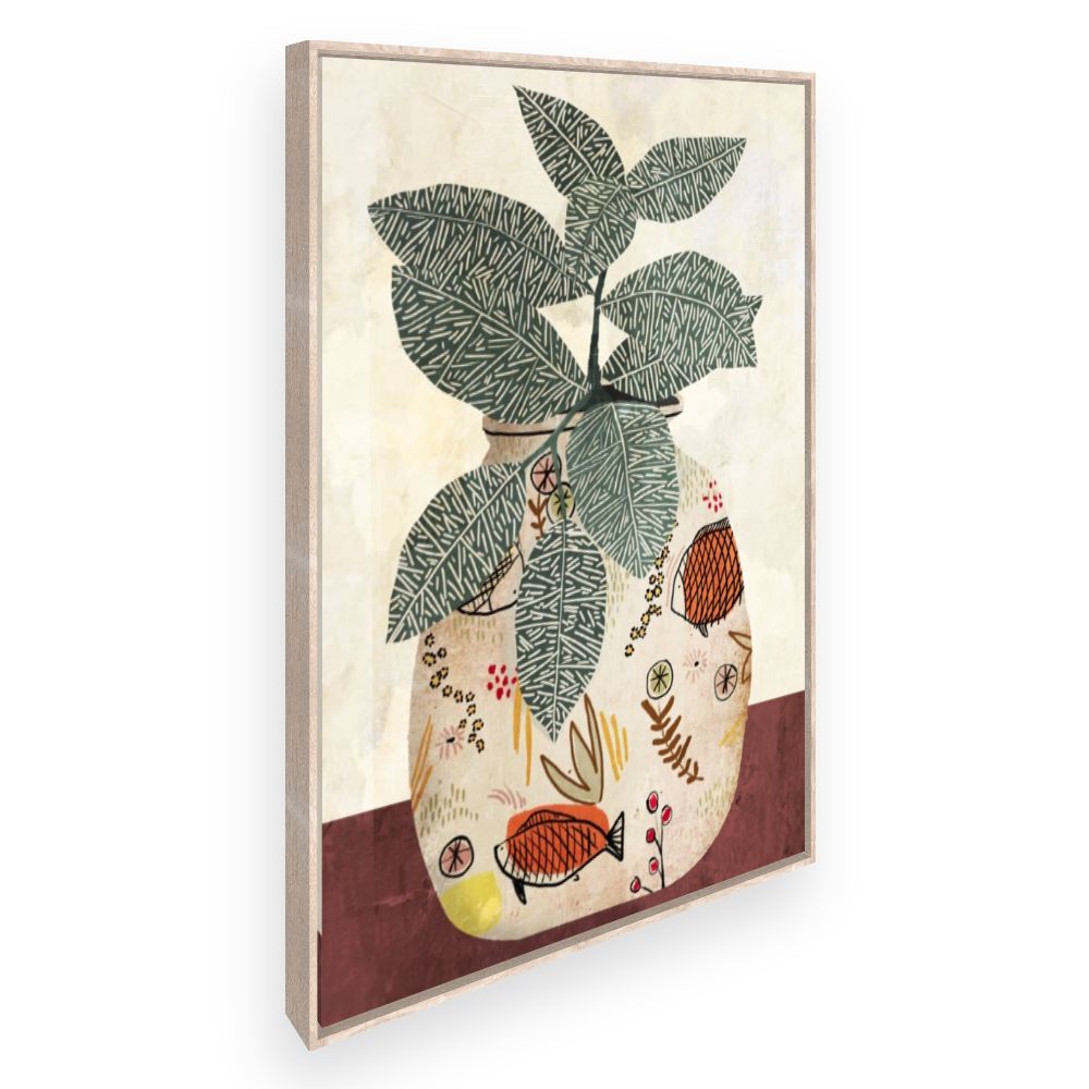 Toile Végétal et poissons