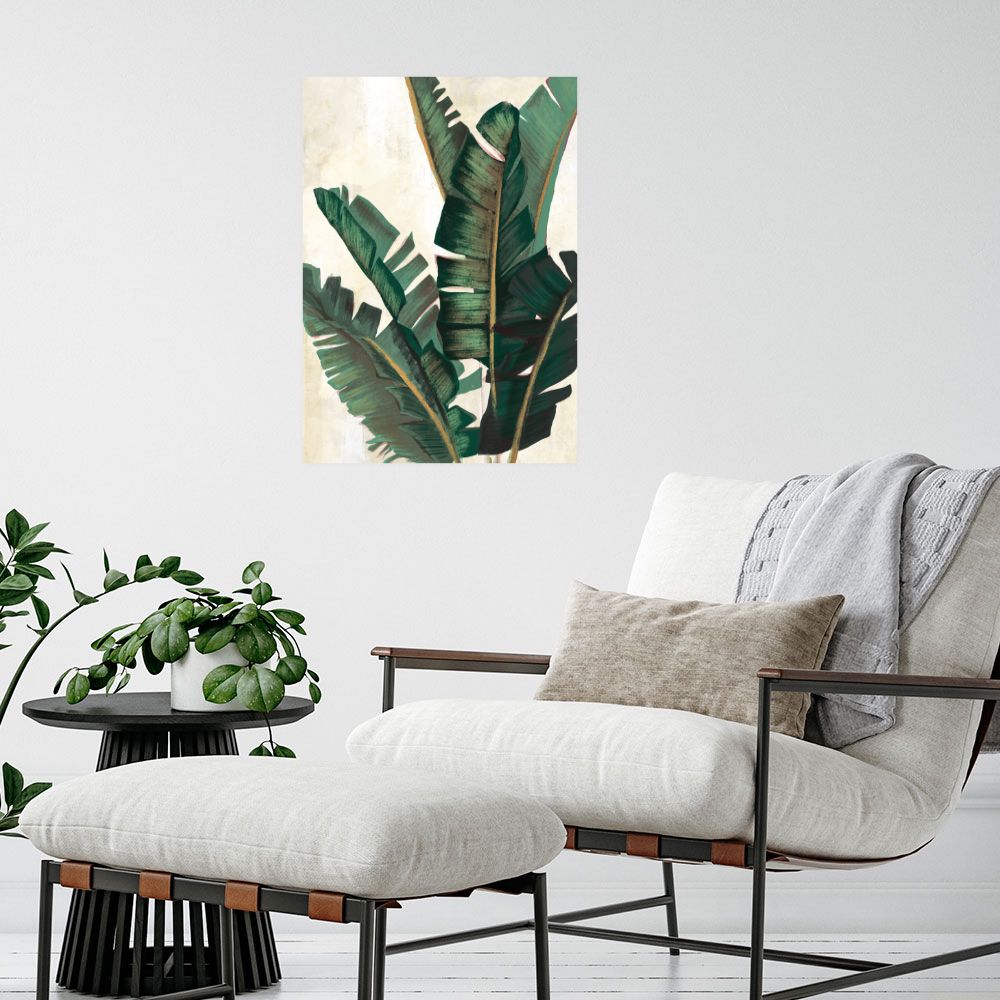 Affiche Feuilles tropicales luxuriantes