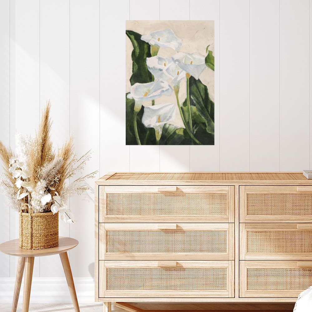 Affiche Élégantes fleurs blanches